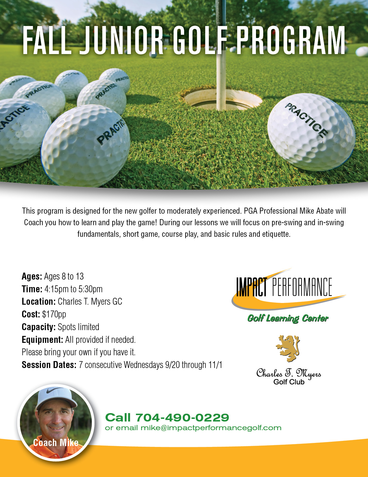 Fall Junior Golf Program-Impact2 9-23indd